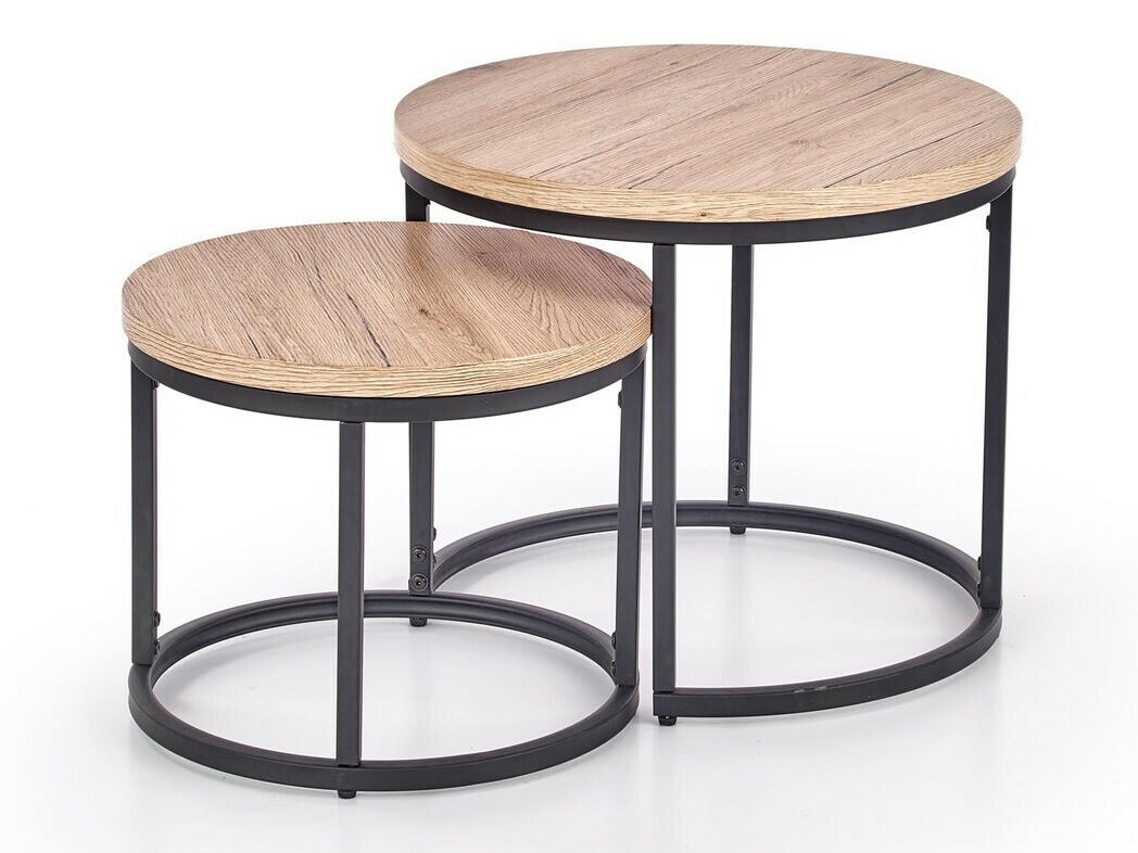 Ensemble tables basses Houston 951 (Chêne de san remo + Noir)