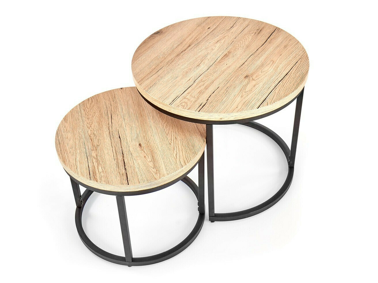 Ensemble tables basses Houston 951 (Chêne de san remo + Noir)