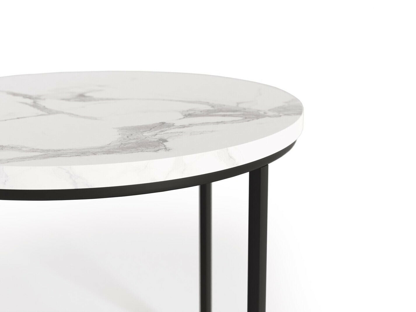 Ensemble tables basses Houston 951 (Marbre blanc + Noir)