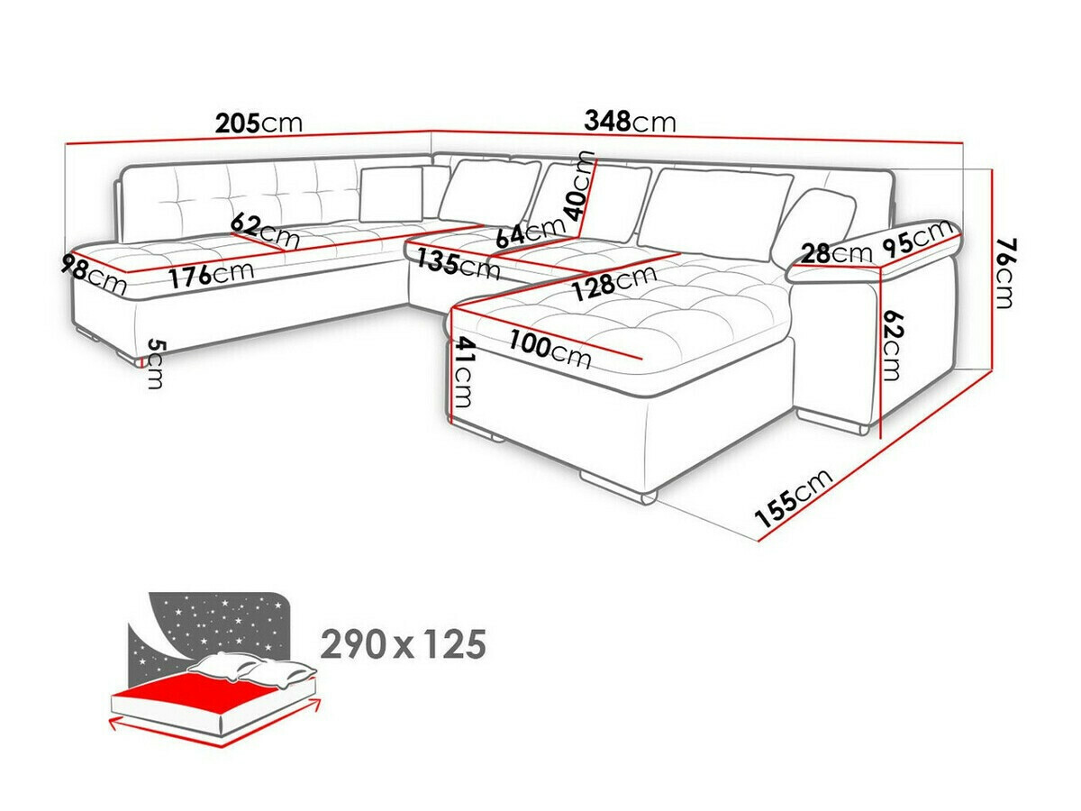 Canapé d'angle Comfivo Gemma VI (Magic Velvet 2225-151 + Venus Velvet 2941)