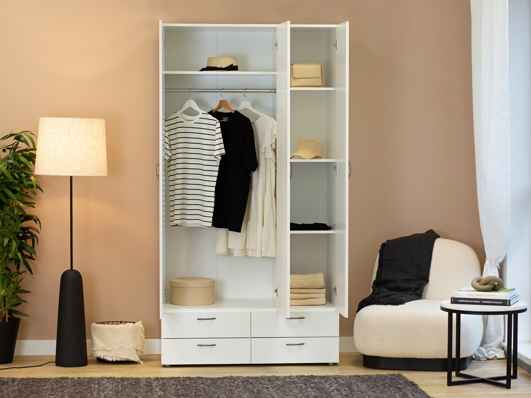 Armoire Bristol 188 (Blanc)
