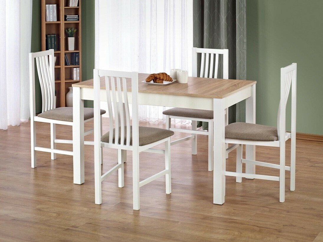 Table Houston 225 (Sonoma chêne + Blanc)