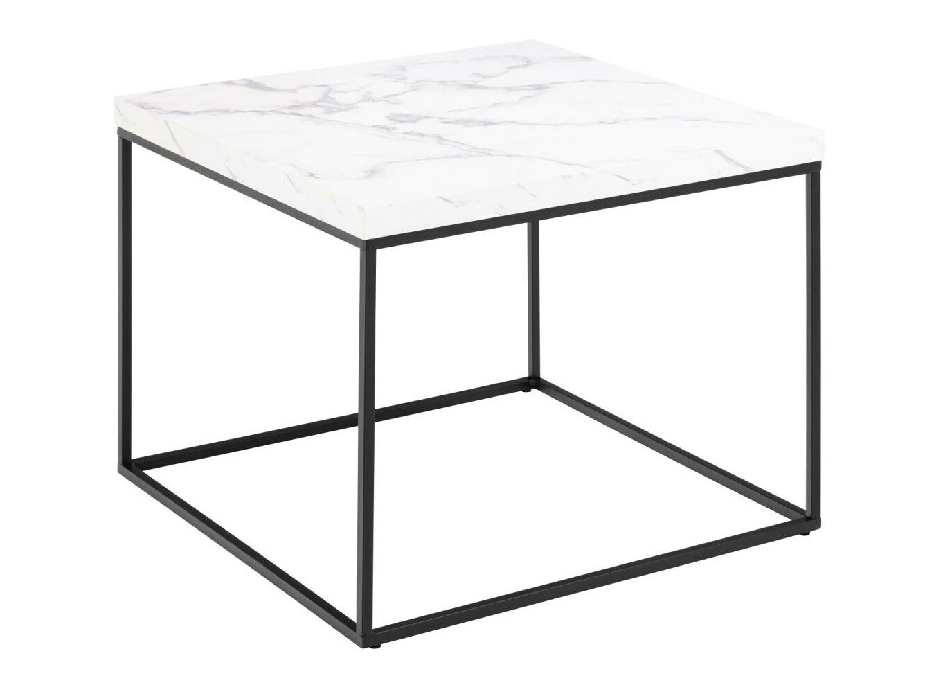 Table basse Norsica 768 (Noir + Marbre blanc)