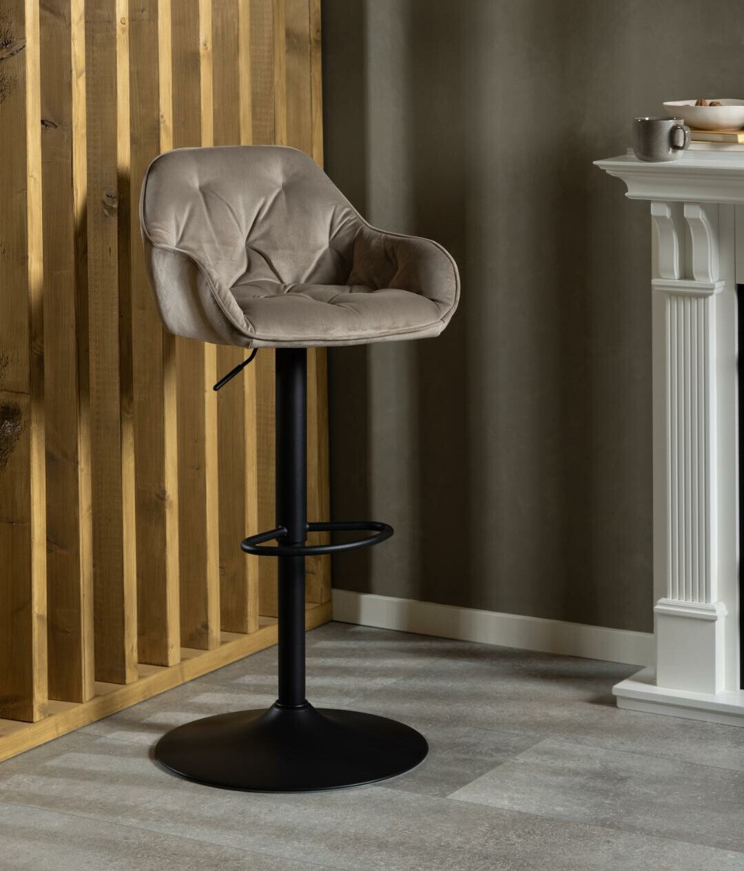 Chaise de bar Norsica 776 (Noir + Beige)