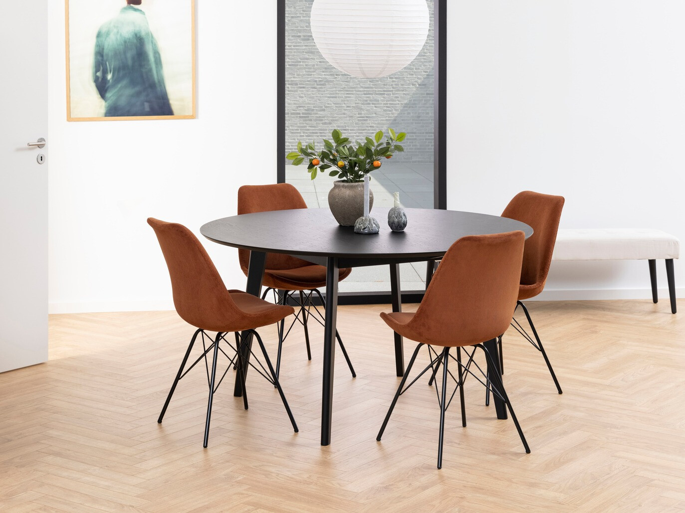 Salle à manger complète Norsica 505 (Cuivre + Noir)