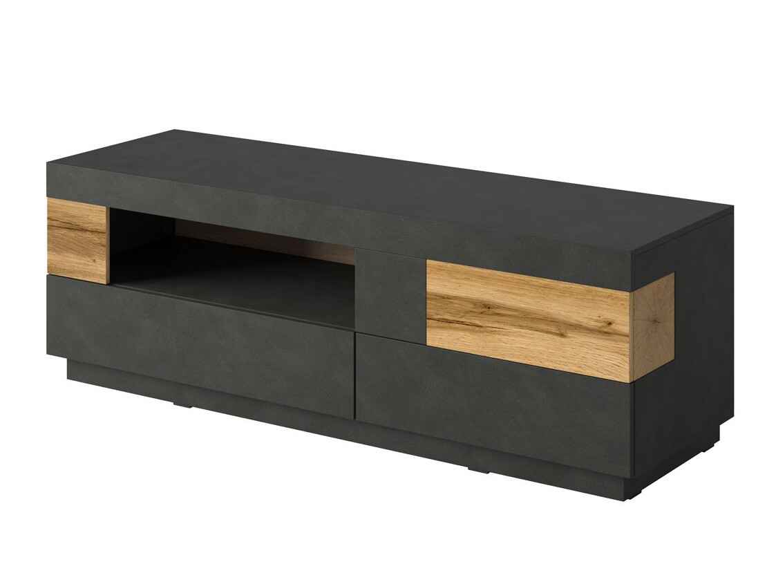 Meuble TV Livlore 103 (Matera gris + Chêne wotan)
