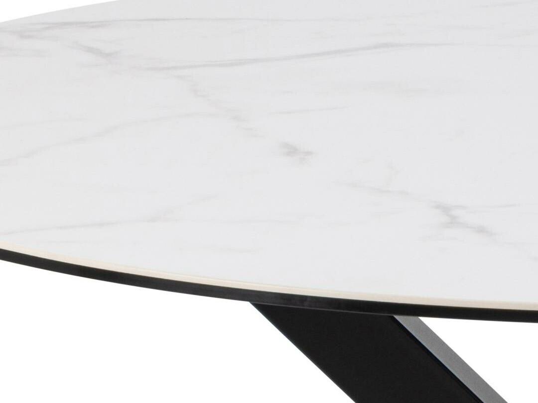 Table Norsica 780 (Noir + Marbre blanc)