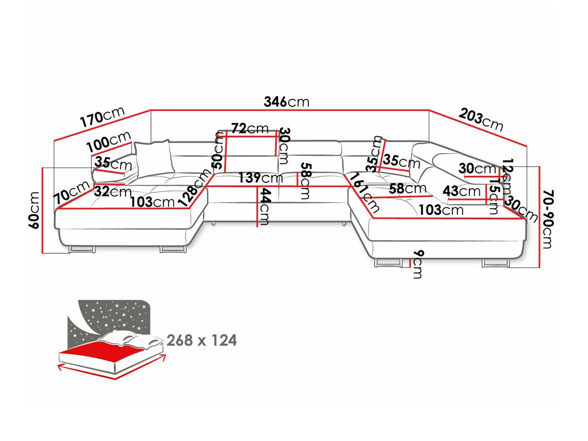 Canapé d'angle Comfivo Eliferu 103 (Manila 35)
