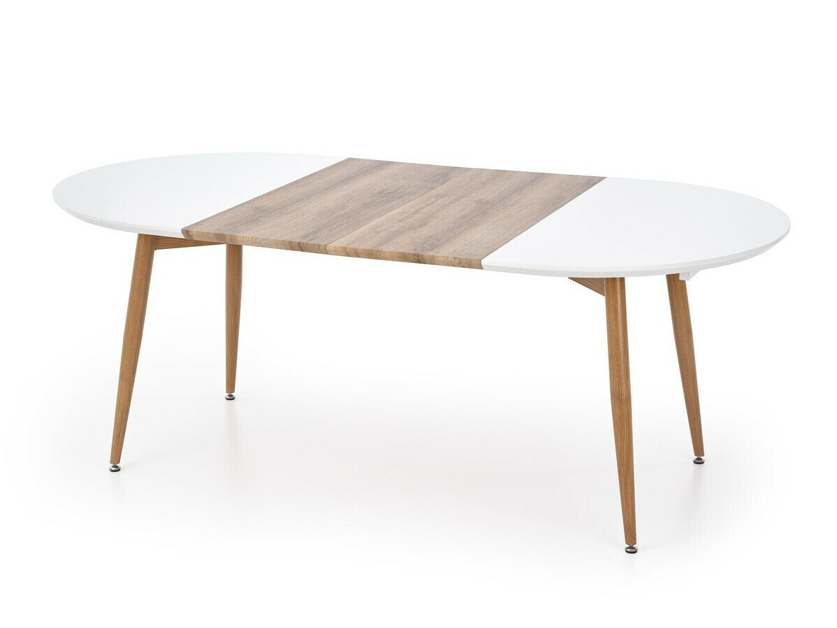 Table Houston Humus (Blanc + Chêne miel)