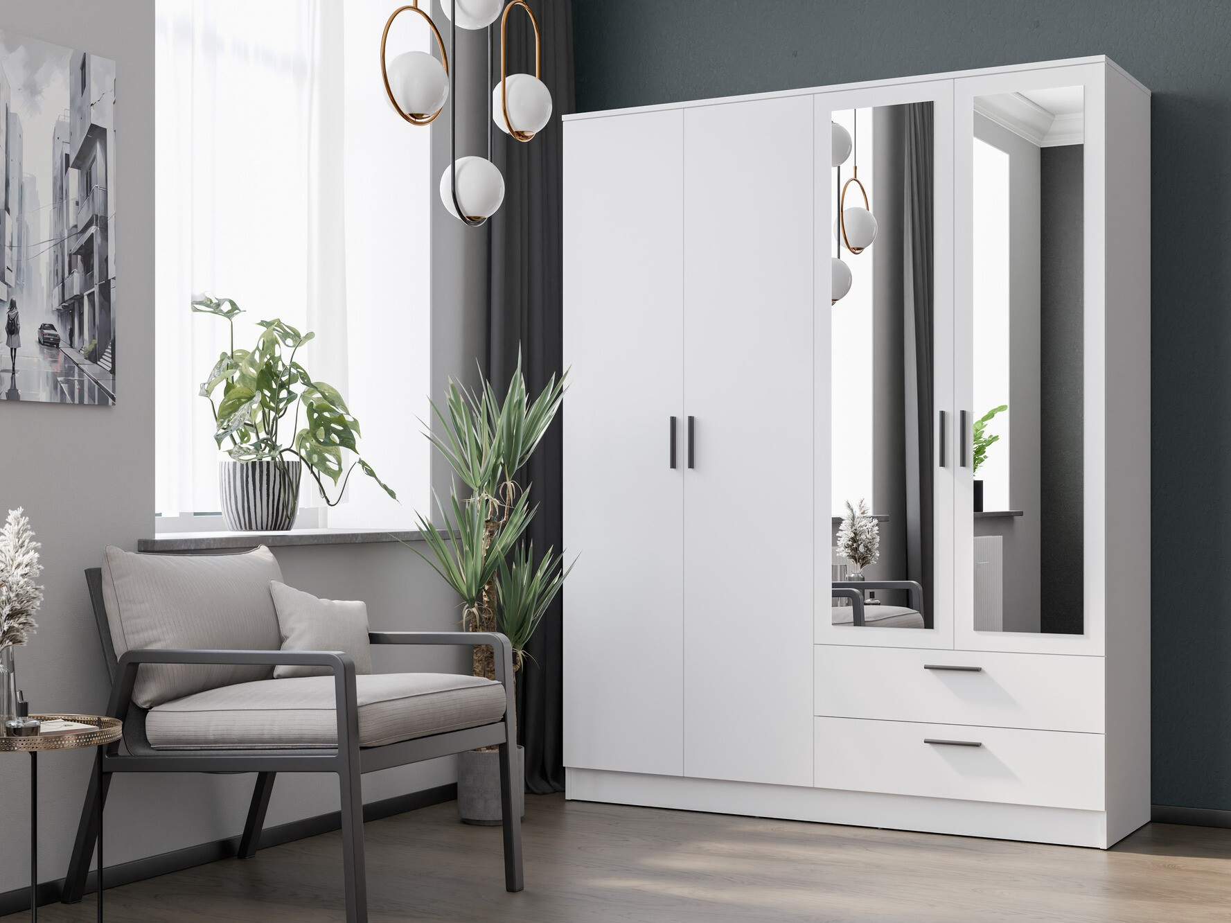 Armoire Orlando 223 (Blanc)