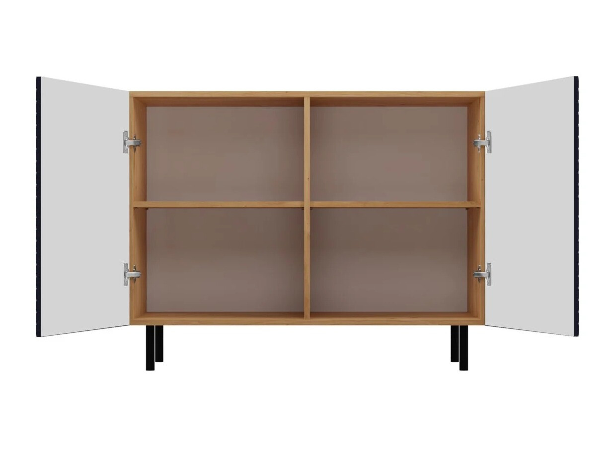 Buffet Romseru 100 (Bleu + Chêne Artisan)