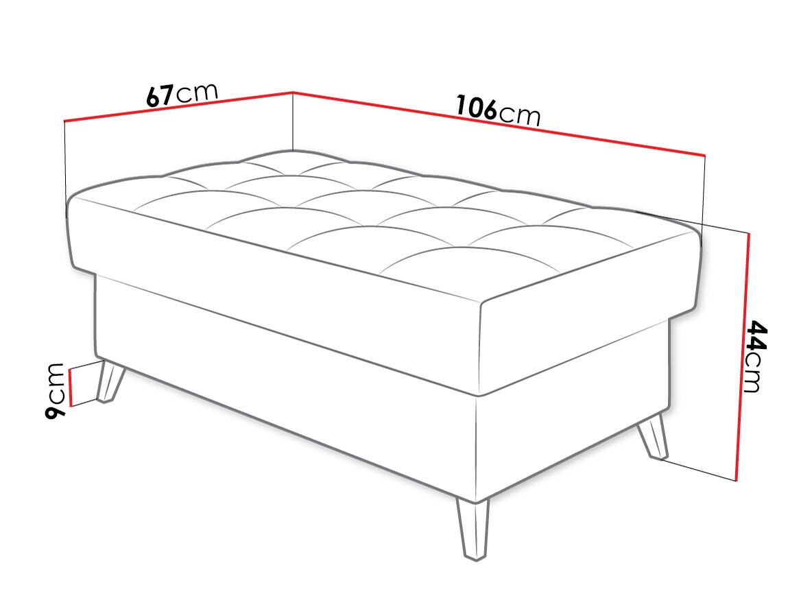 Banc rembourré Comfivo Agnus (Velo 633)