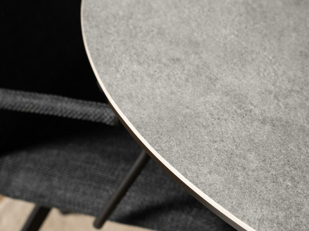 Table Norsica 780 (Noir + Marbre gris)