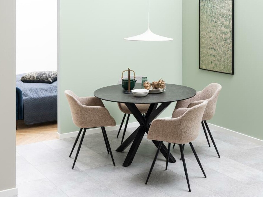 Table Norsica 780 (Noir + Marbre noir)