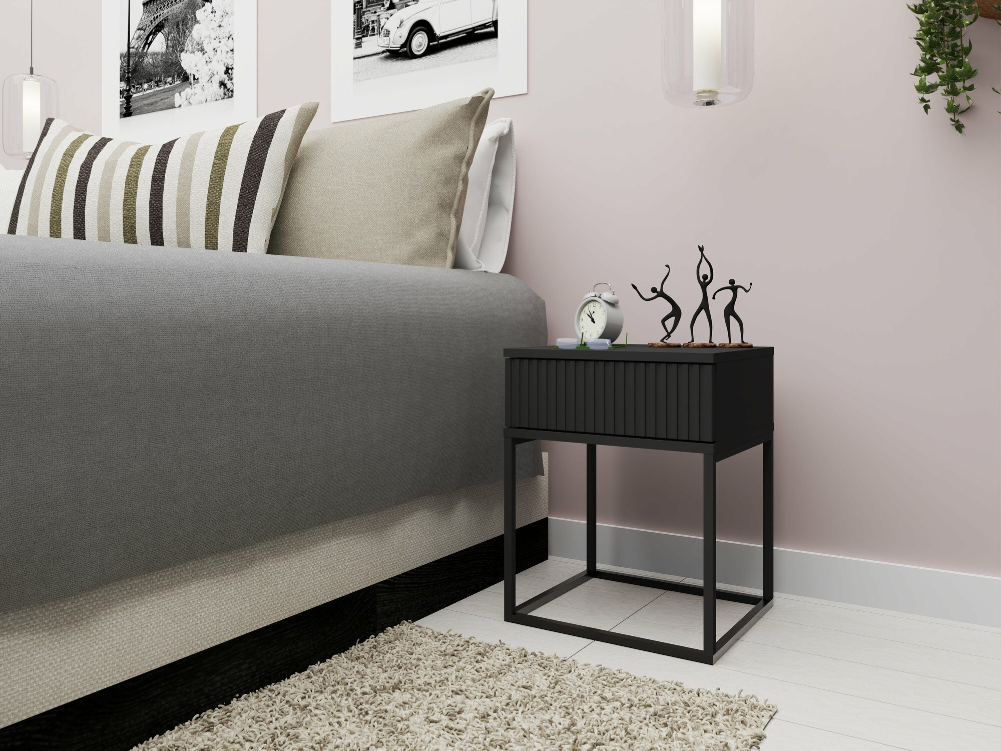 Table de chevet Bristol 189 (Anthracite)