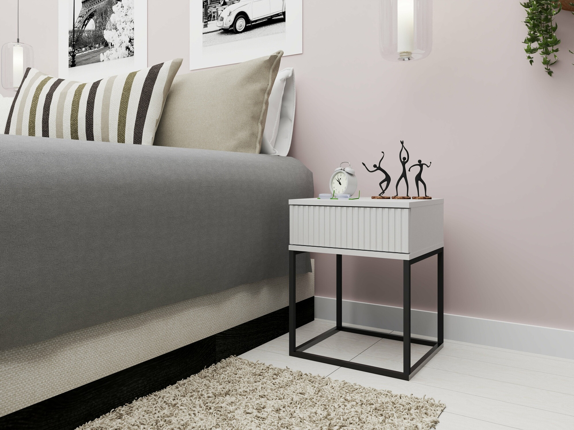 Table de chevet Bristol 189 (Blanc)