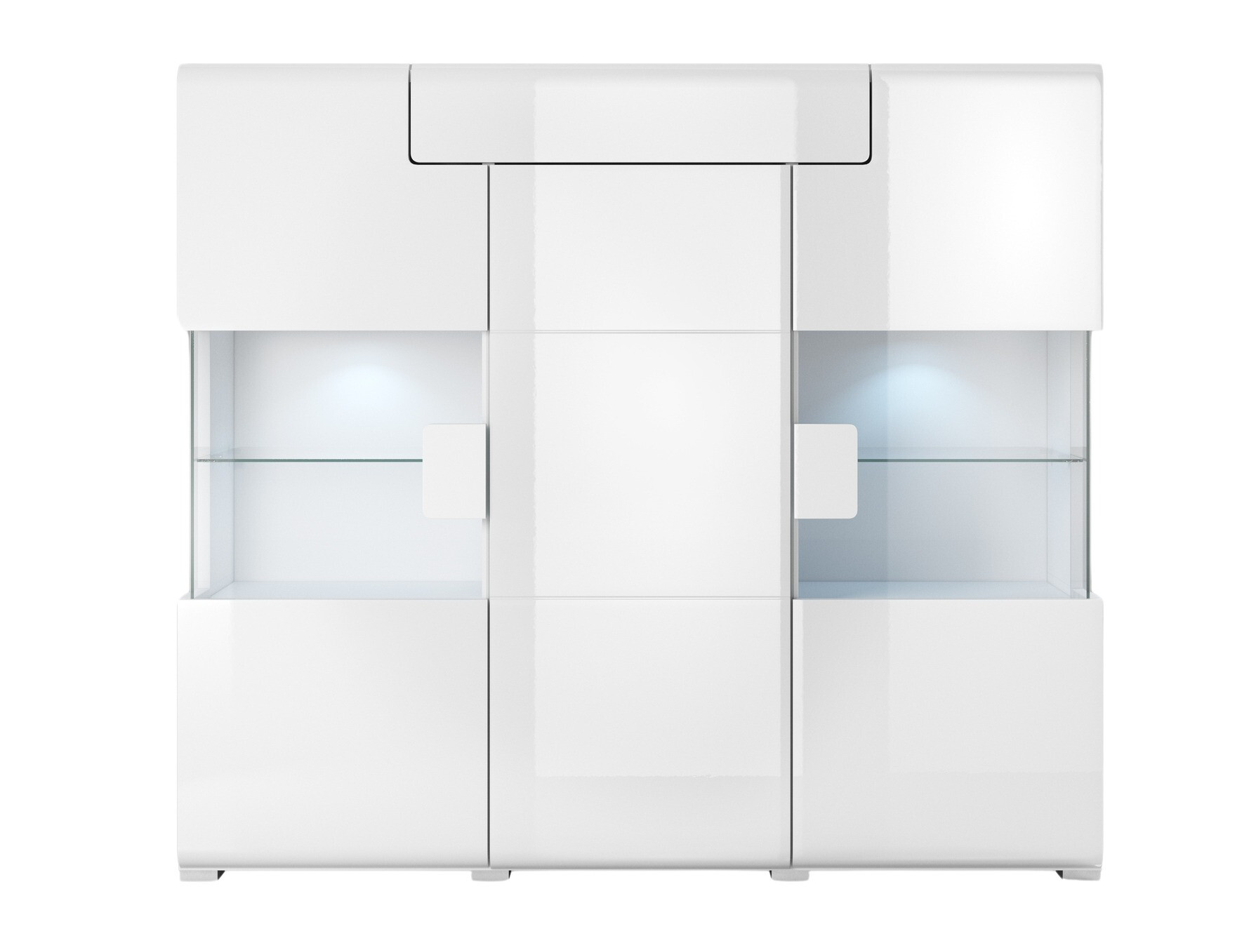 Buffet Torsone 100 (Blanc + Blanc brillant)