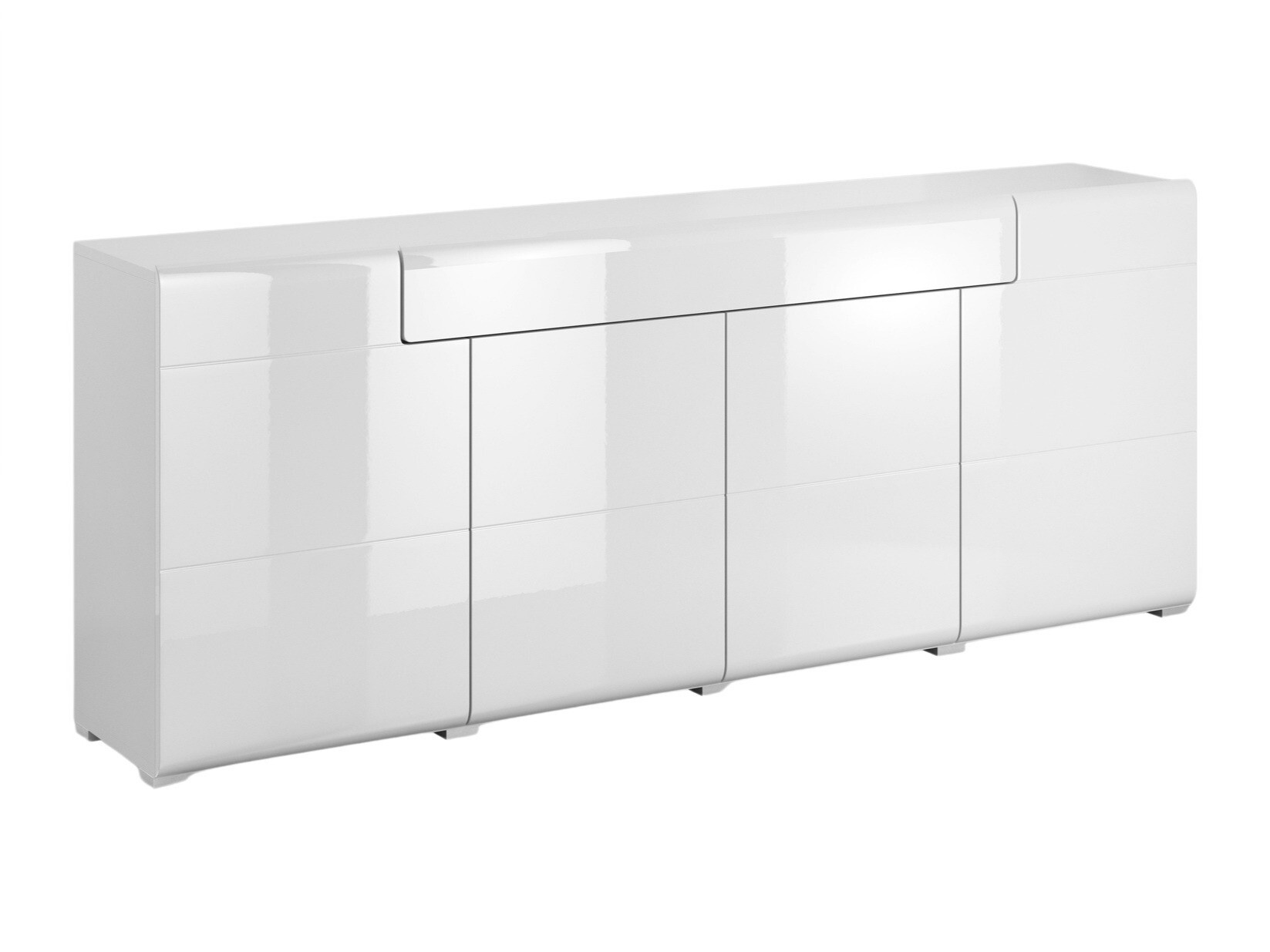 Commode Torsone 102 (Blanc + Blanc brillant)
