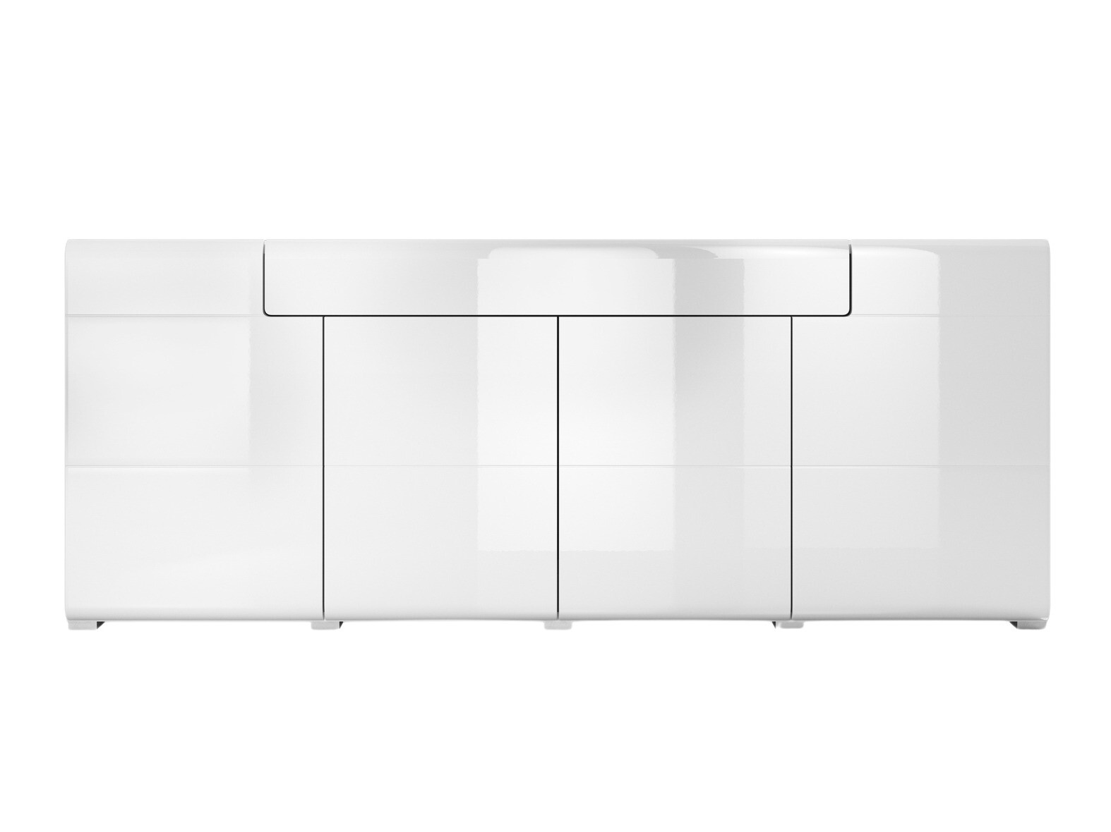 Commode Torsone 102 (Blanc + Blanc brillant)