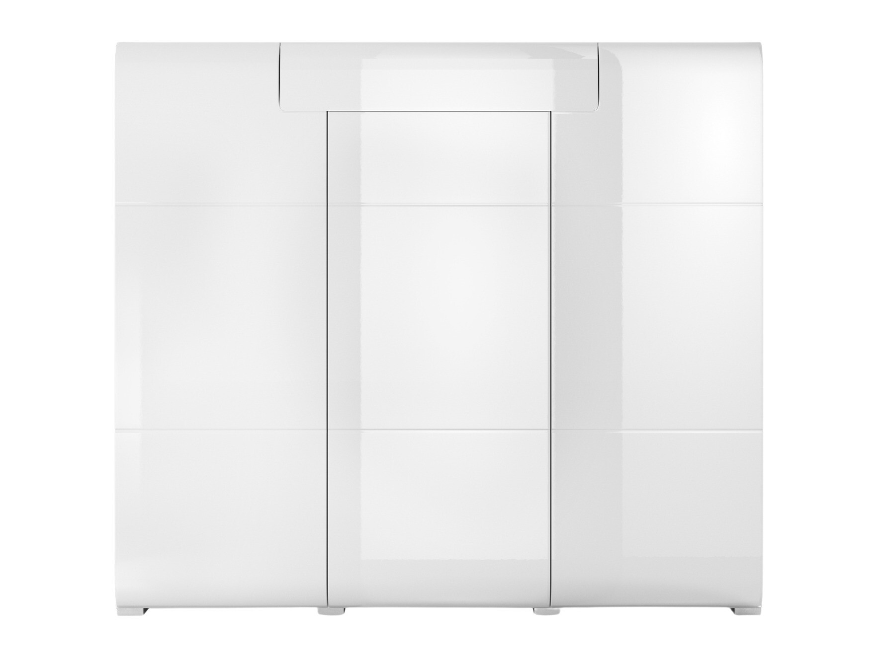 Commode Torsone 112 (Blanc + Blanc brillant)