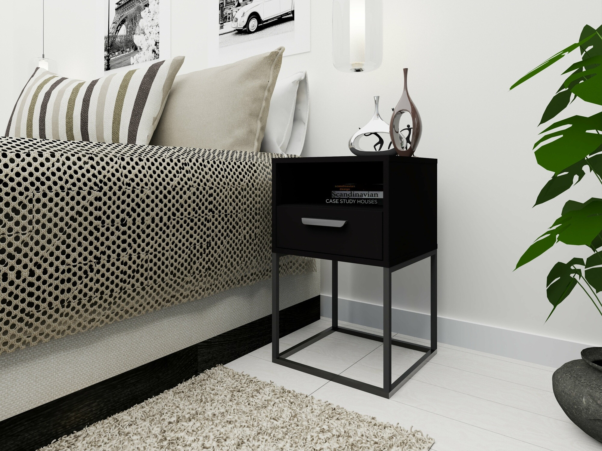 Table de chevet Bristol 193 (Noir)
