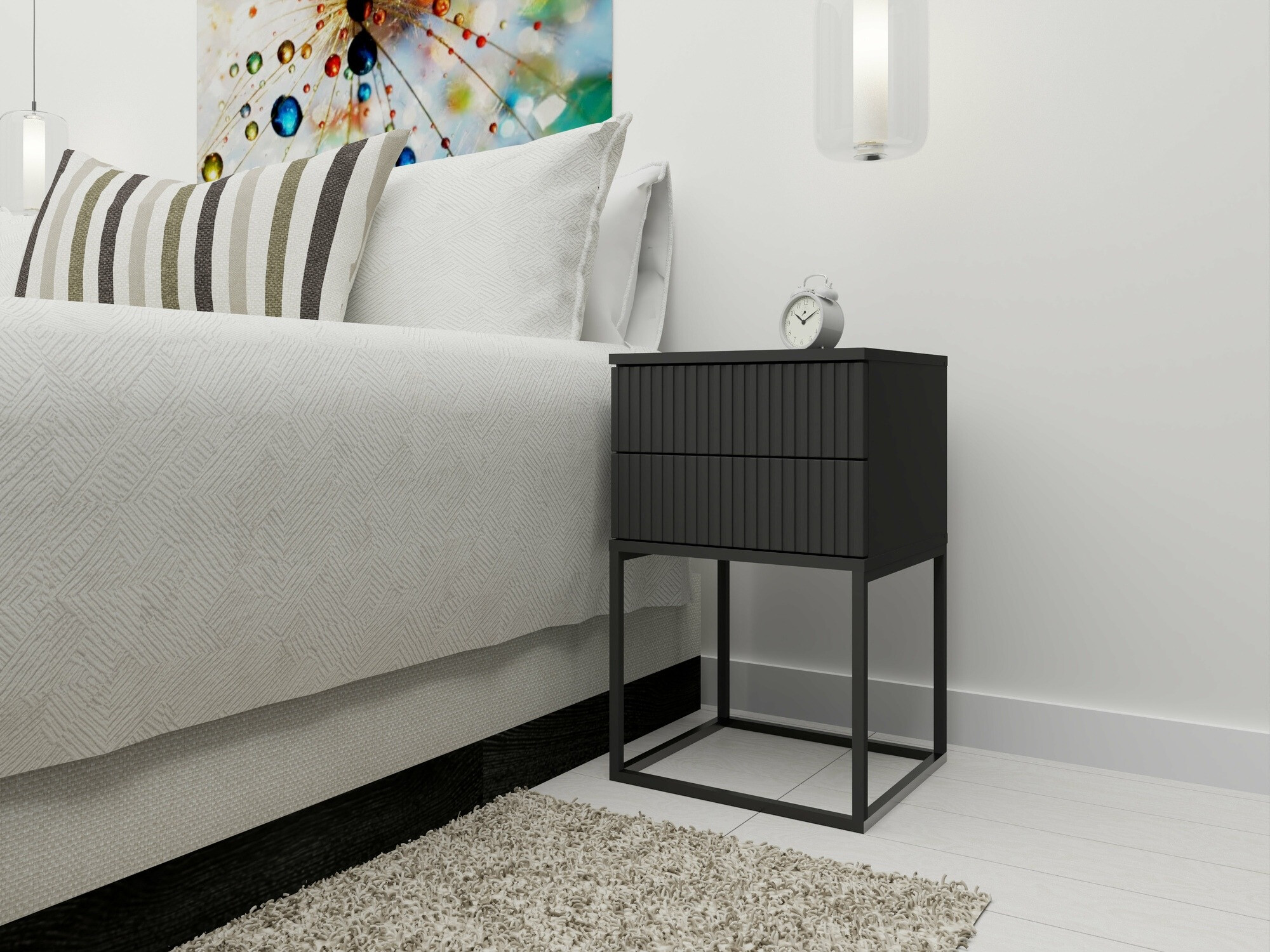 Table de chevet Bristol 195 (Anthracite)