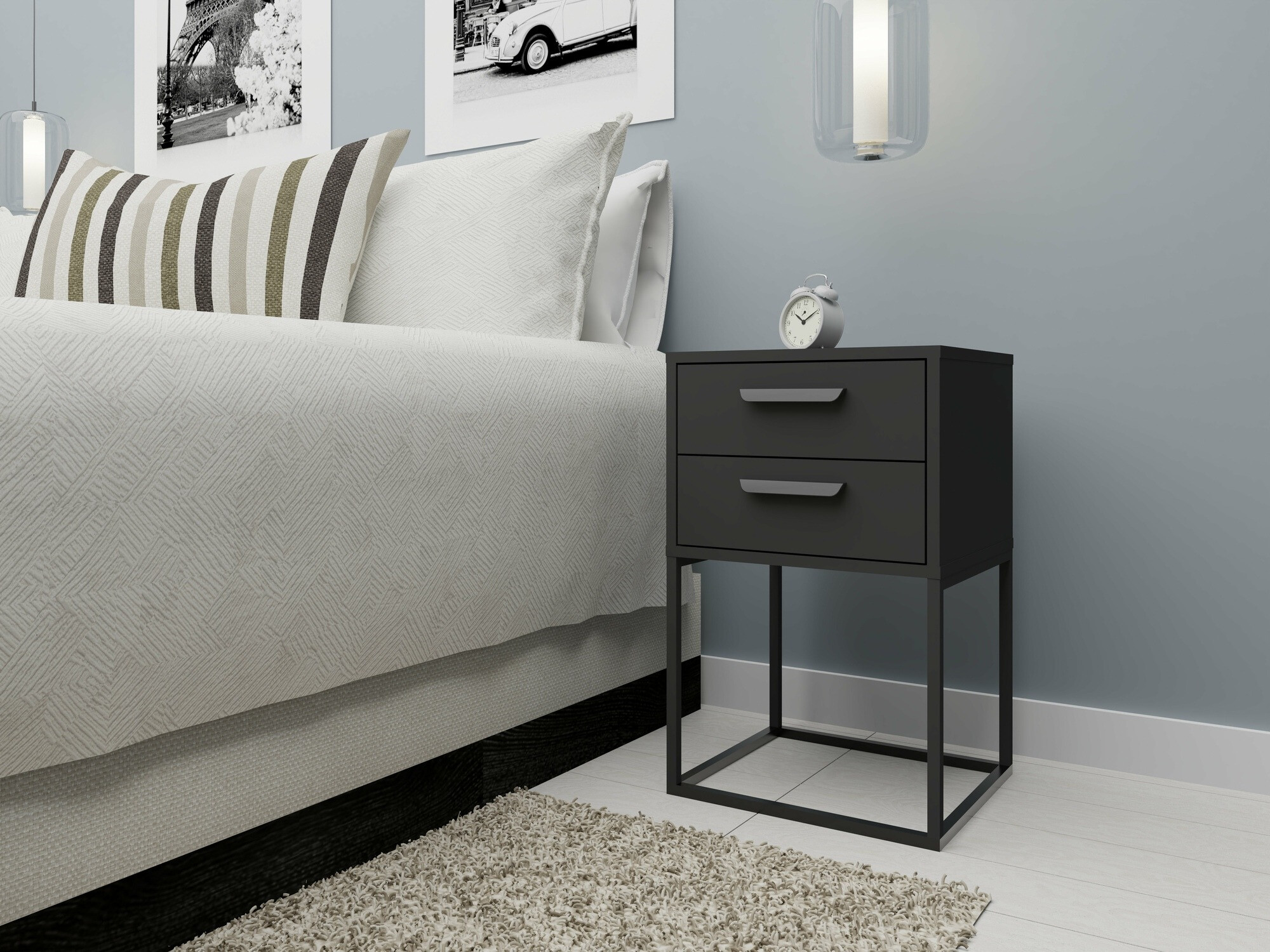 Table de chevet Bristol 196 (Anthracite)