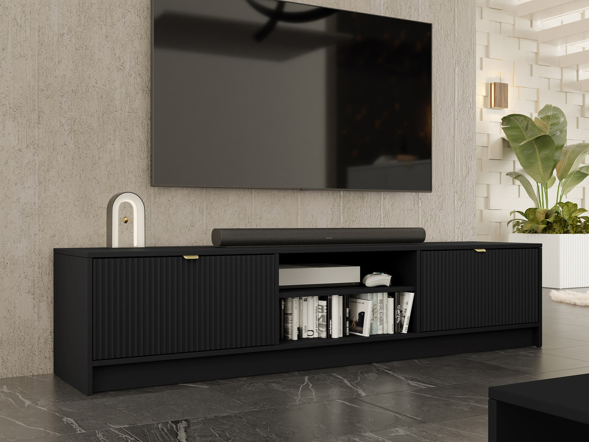 Meuble TV Comfivo Papilio I (Noir)