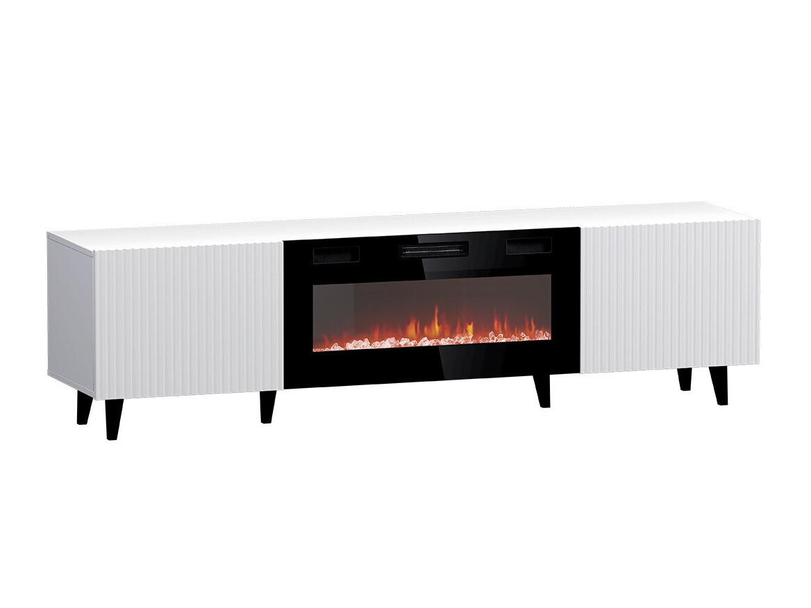 Meuble TV Dicto II (Blanc + Noir)