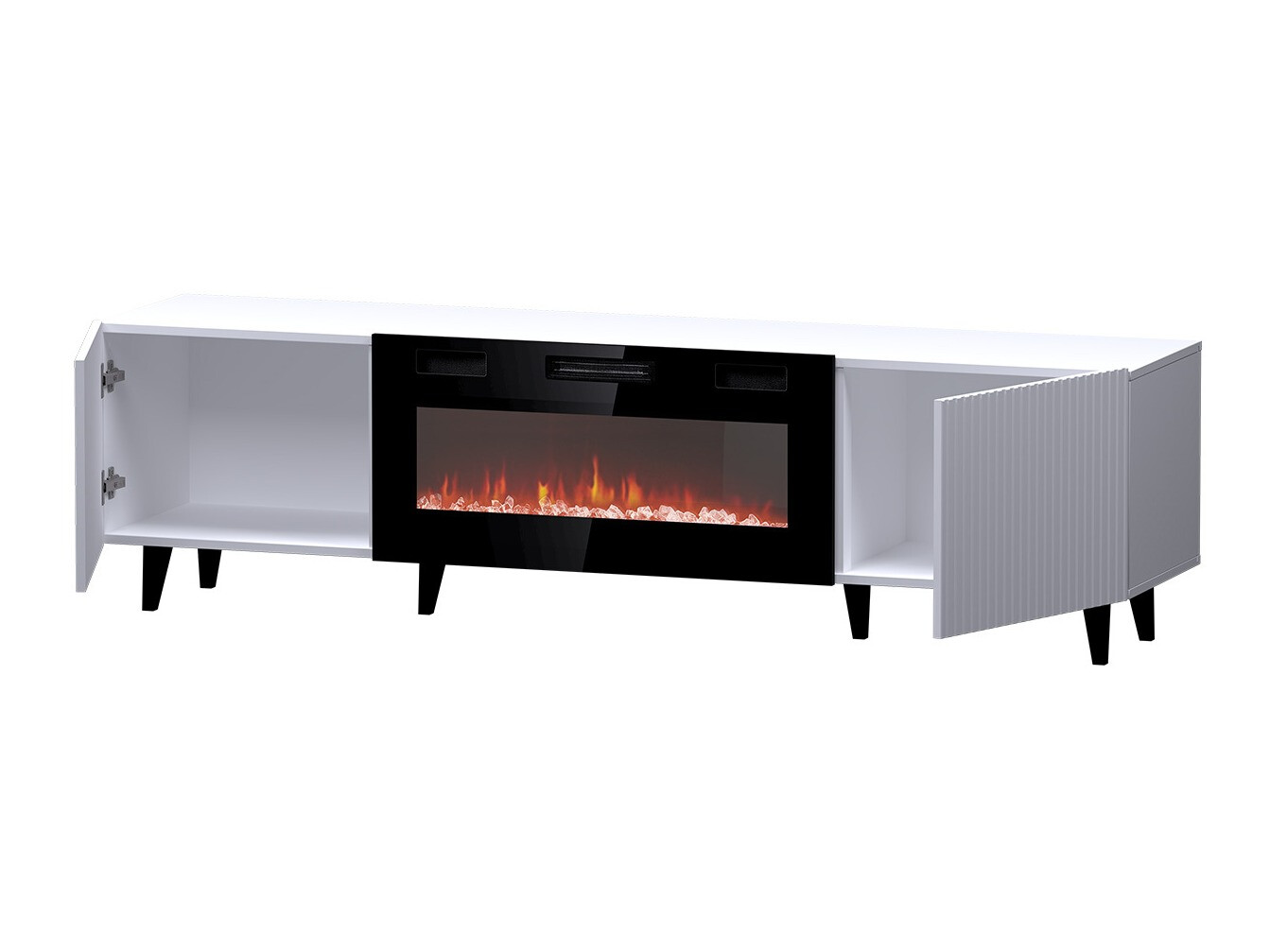 Meuble TV Dicto II (Blanc + Noir)