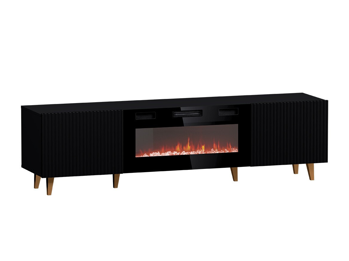 Meuble TV Dicto II (Noir + Doré)