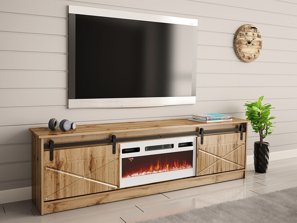 Meuble TV Charlotte 165 (Chêne wotan)