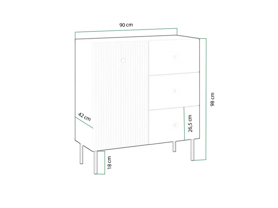 Commode Etliva 100 (Anthracite)