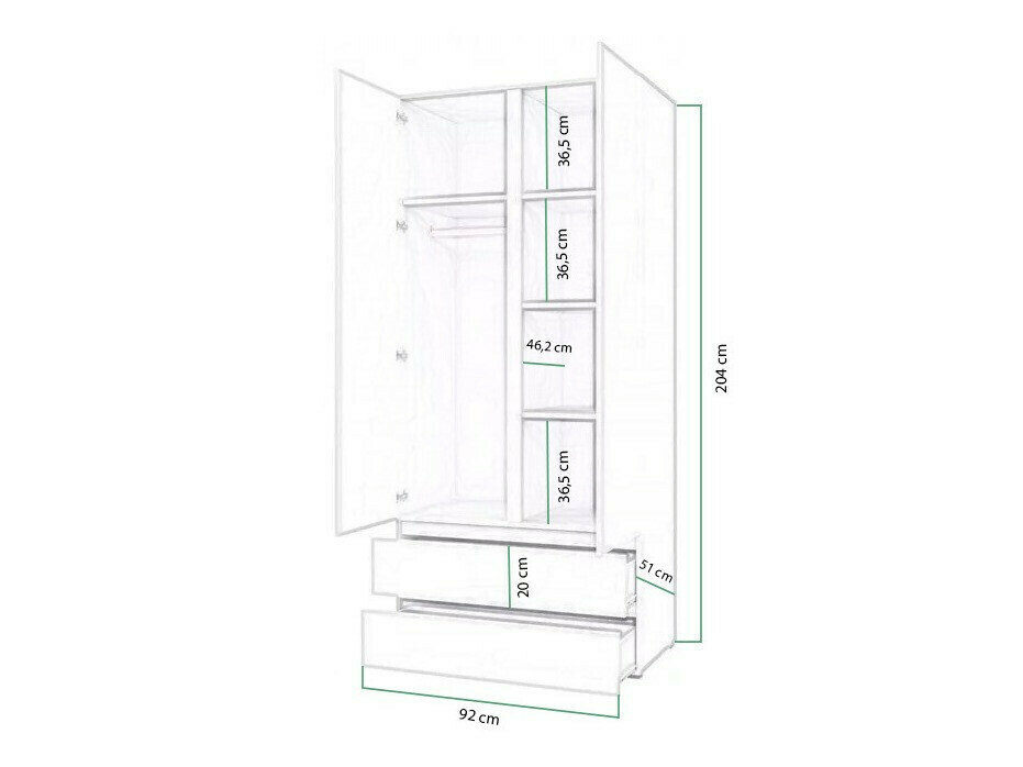 Armoire Cirdora 101 (Riviera chêne)