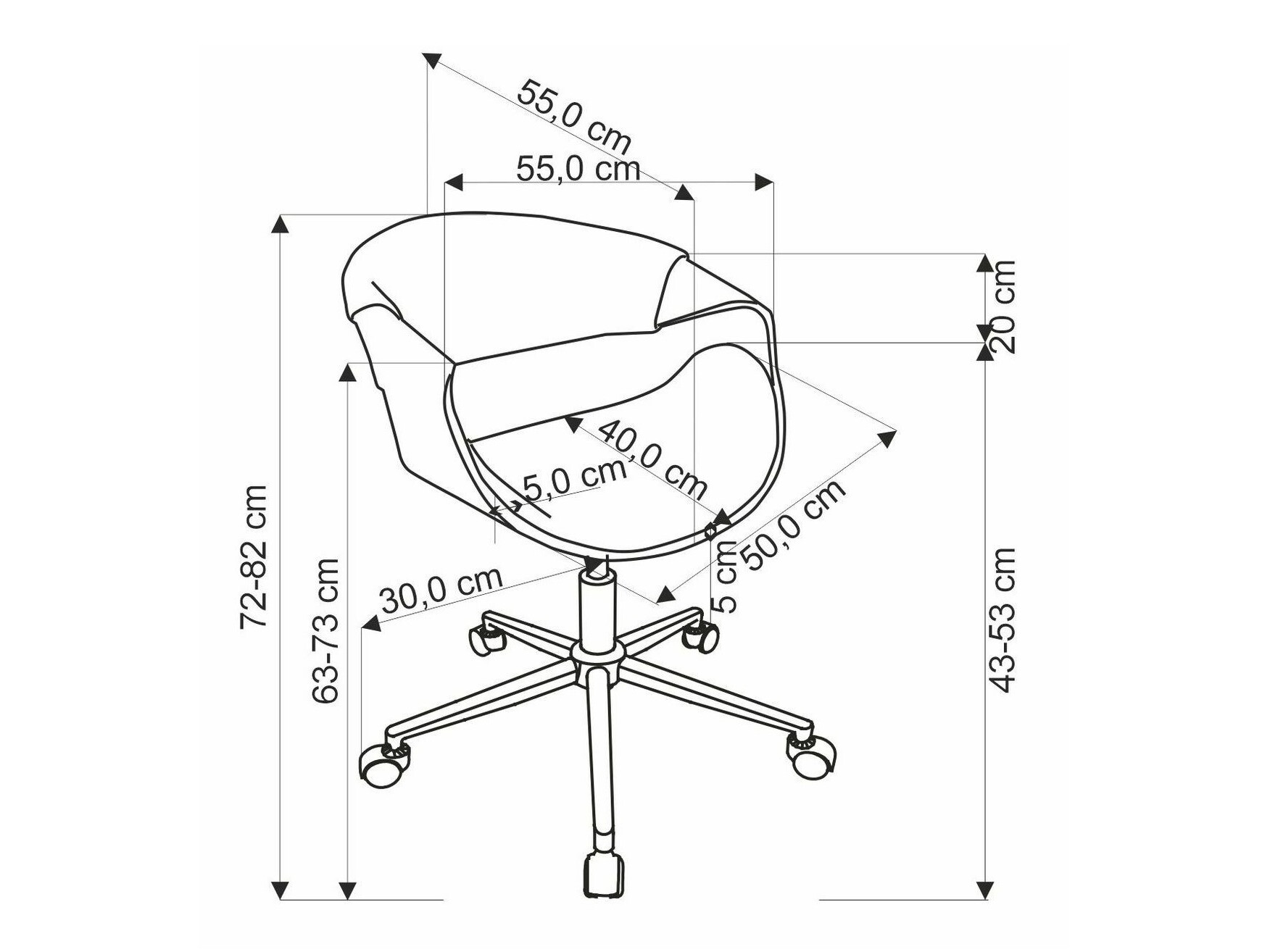 Chaise de bureau Houston 1603