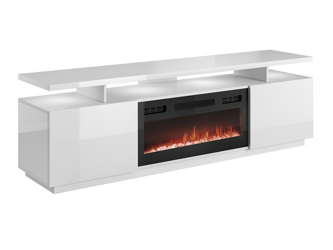 Meuble TV Figura I (Blanc + Blanc brillant)