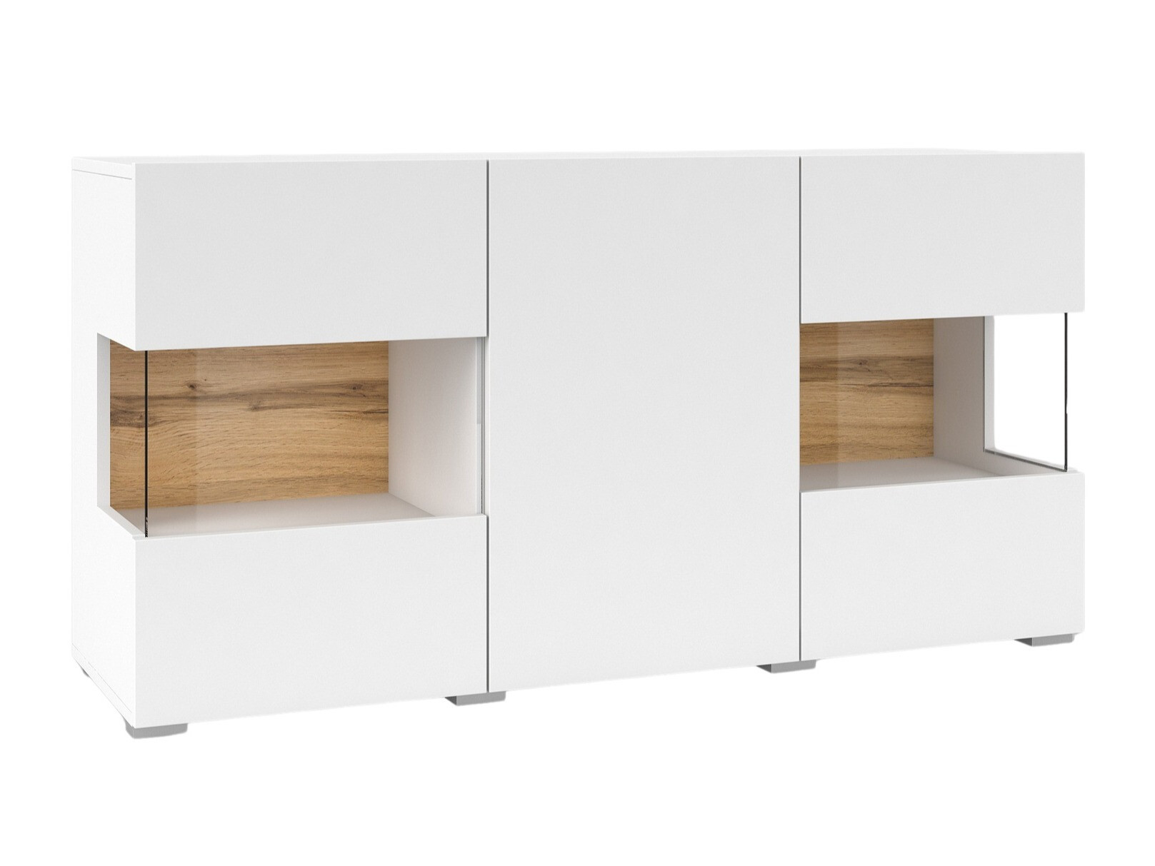 Buffet Revmiru 102 (Blanc + Chêne wotan)
