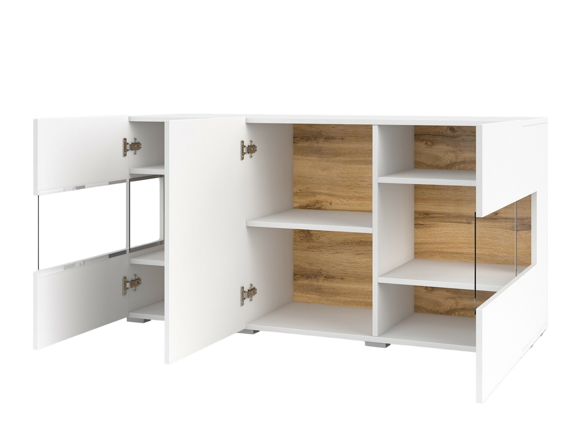 Buffet Revmiru 102 (Blanc + Chêne wotan)