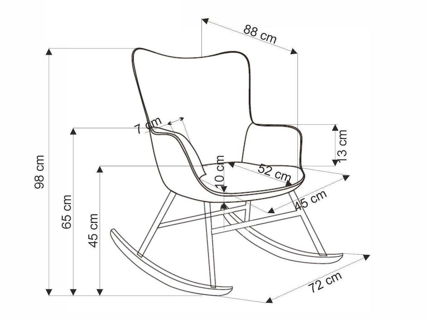Chaise à bascule Houston 1611 (Olivier clair)