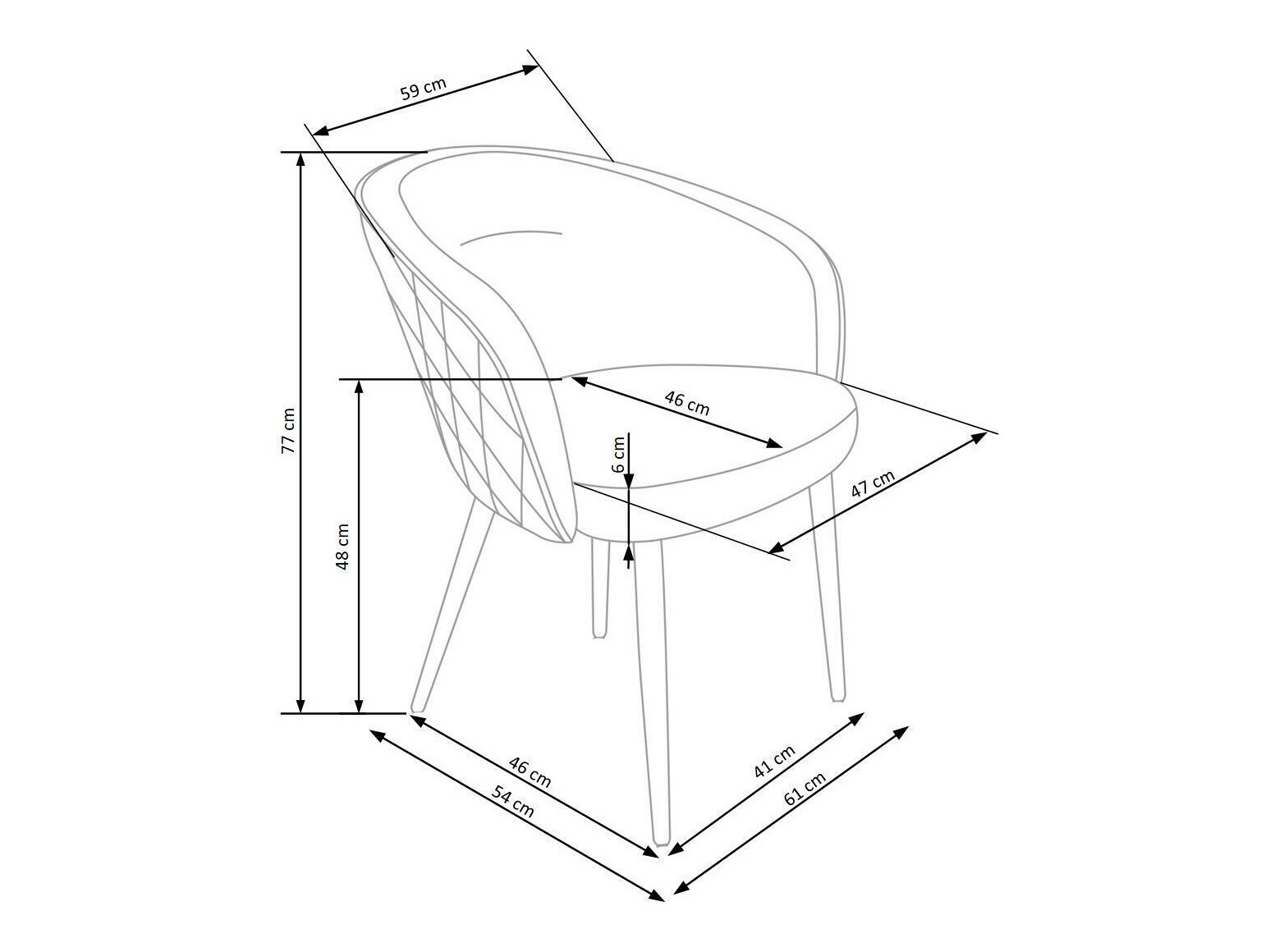 Chaise Houston 1230 (Noir)