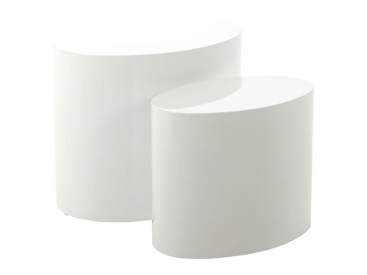 Ensemble de tables d'appoint Norsica 587 (Blanc brillant)
