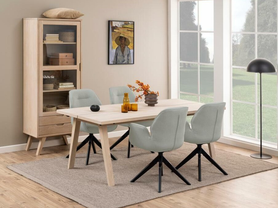 Chaise Norsica 392 (Gris clair + Noir)