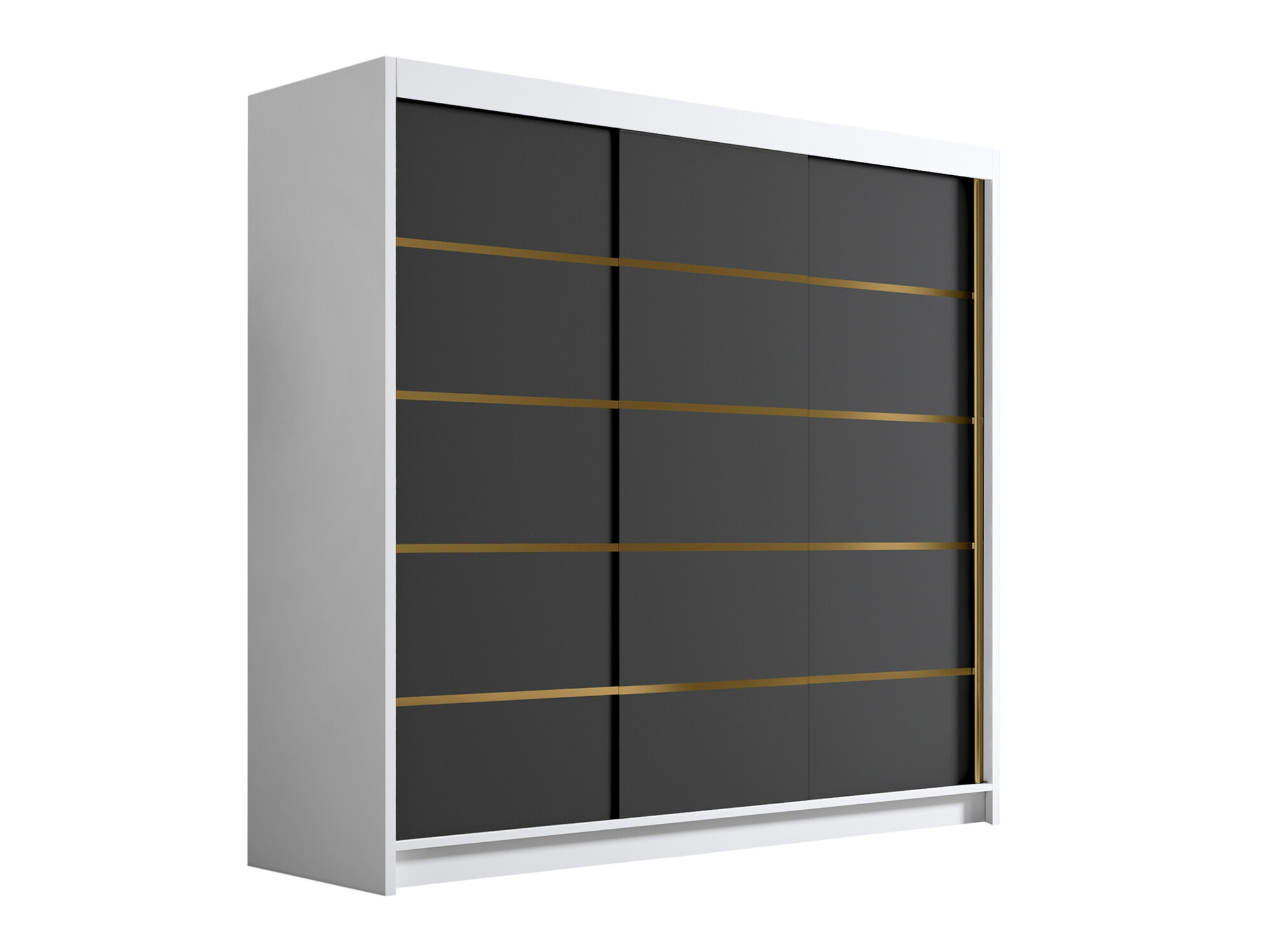 Armoire Closico Plenor VI (Blanc + Noir)