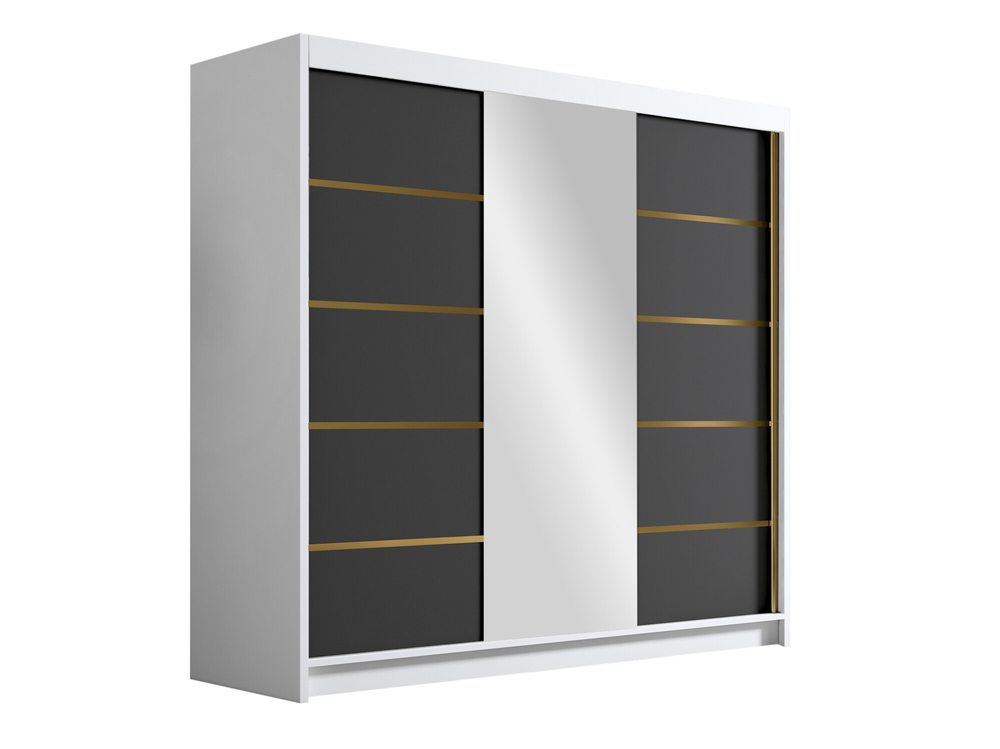 Armoire Closico Plenor VI (Blanc + Noir)