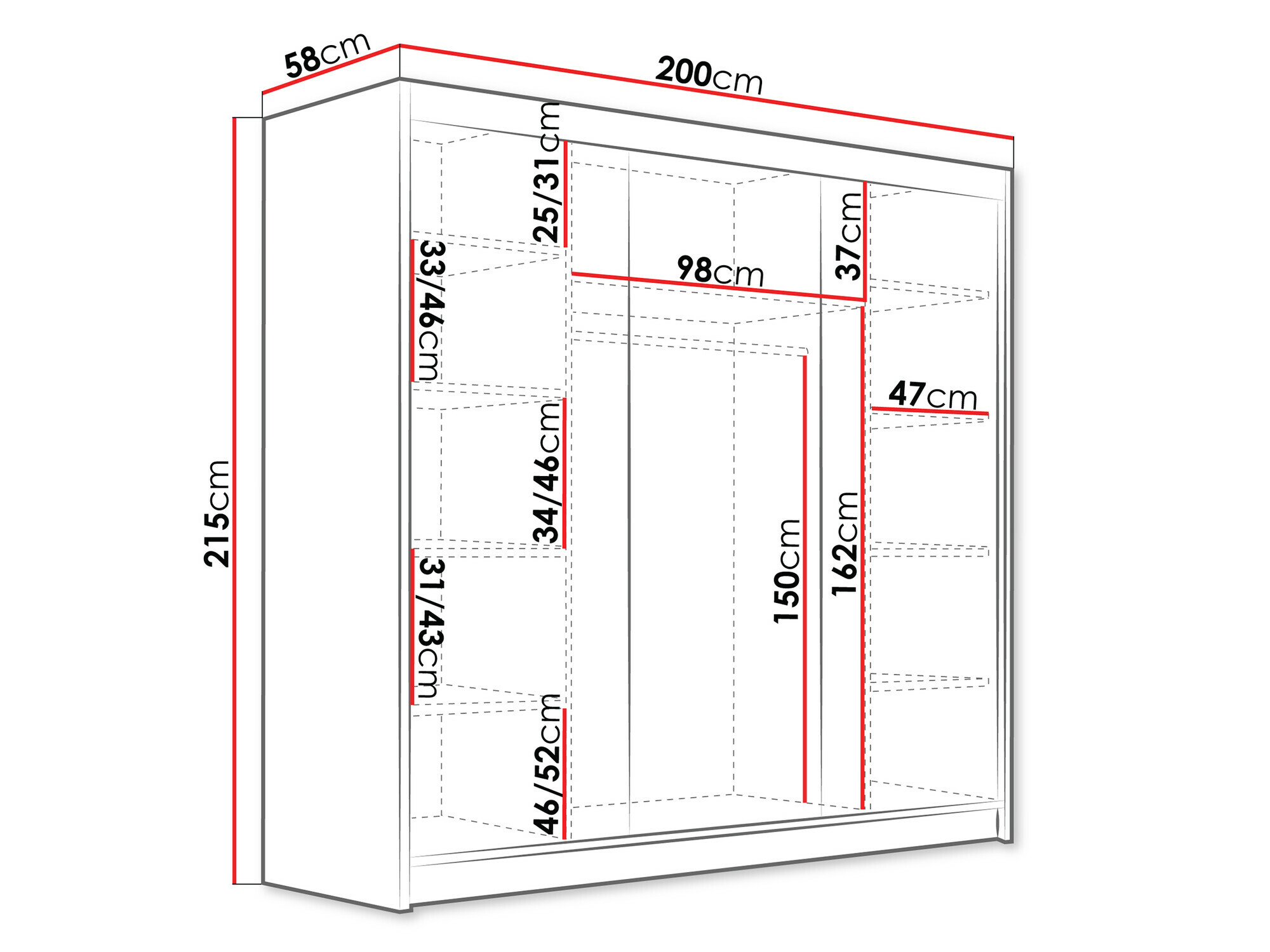 Armoire Closico Plenor VI (Blanc)