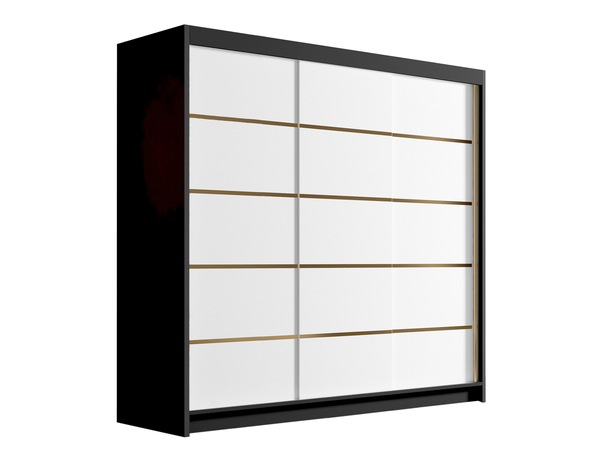 Armoire Closico Plenor VI (Noir + Blanc)