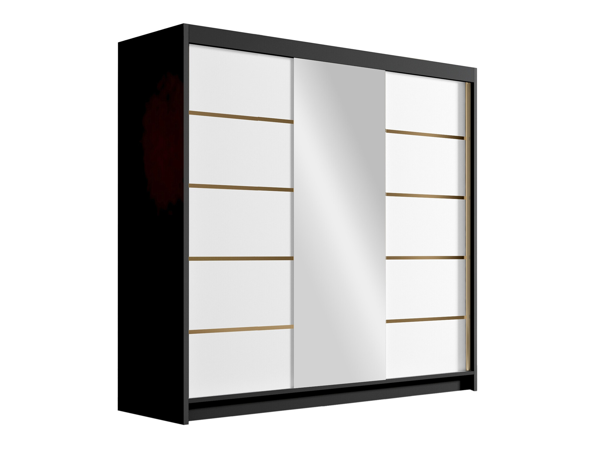 Armoire Closico Plenor VI (Noir + Blanc)