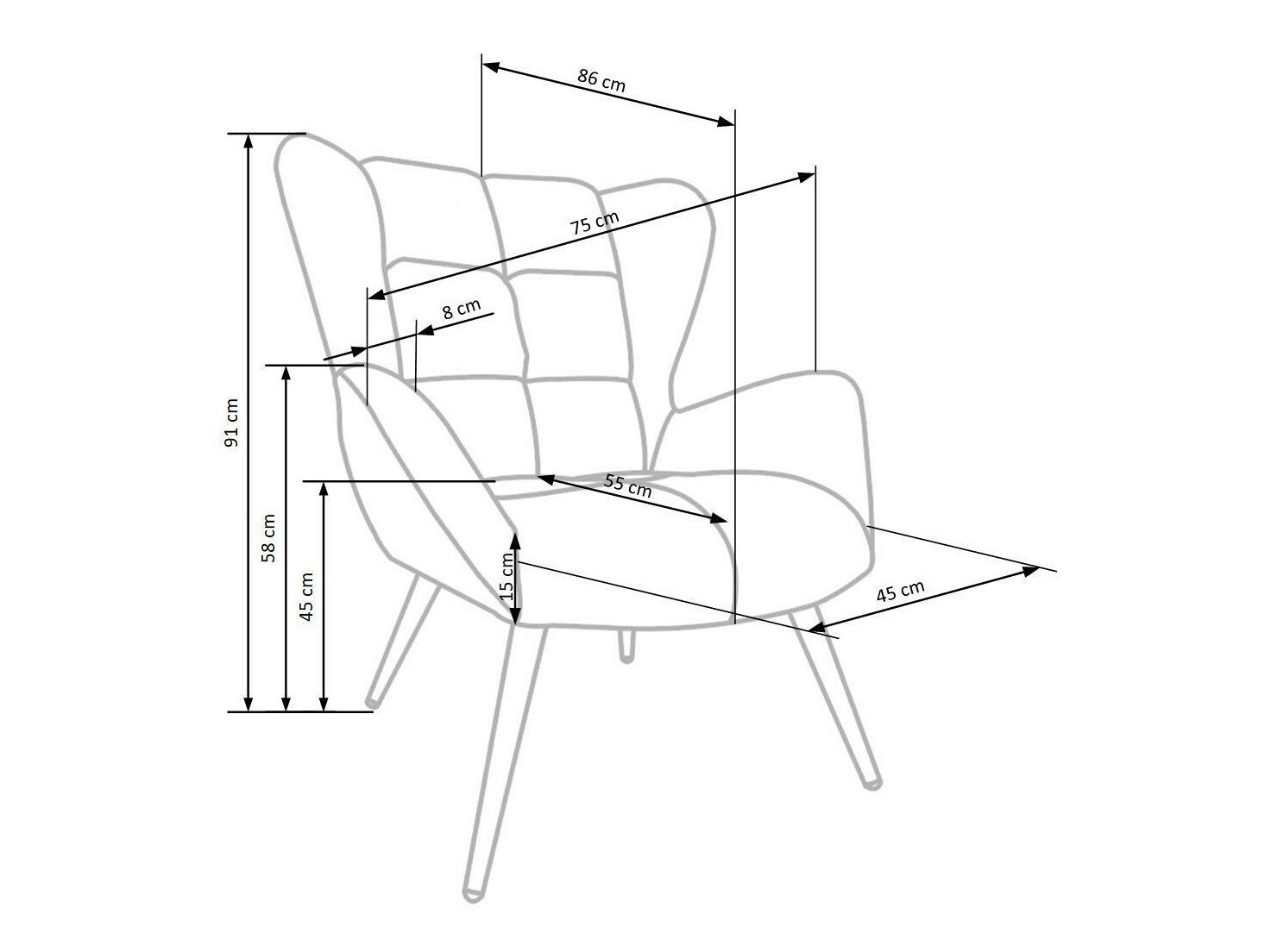 Fauteuil Houston 1079 (Vert foncé)