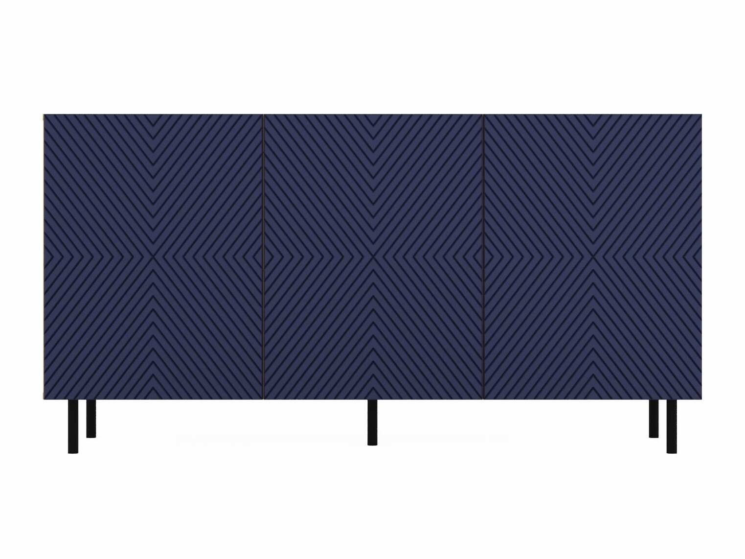 Buffet Romseru 103 (Bleu + Chêne Artisan)