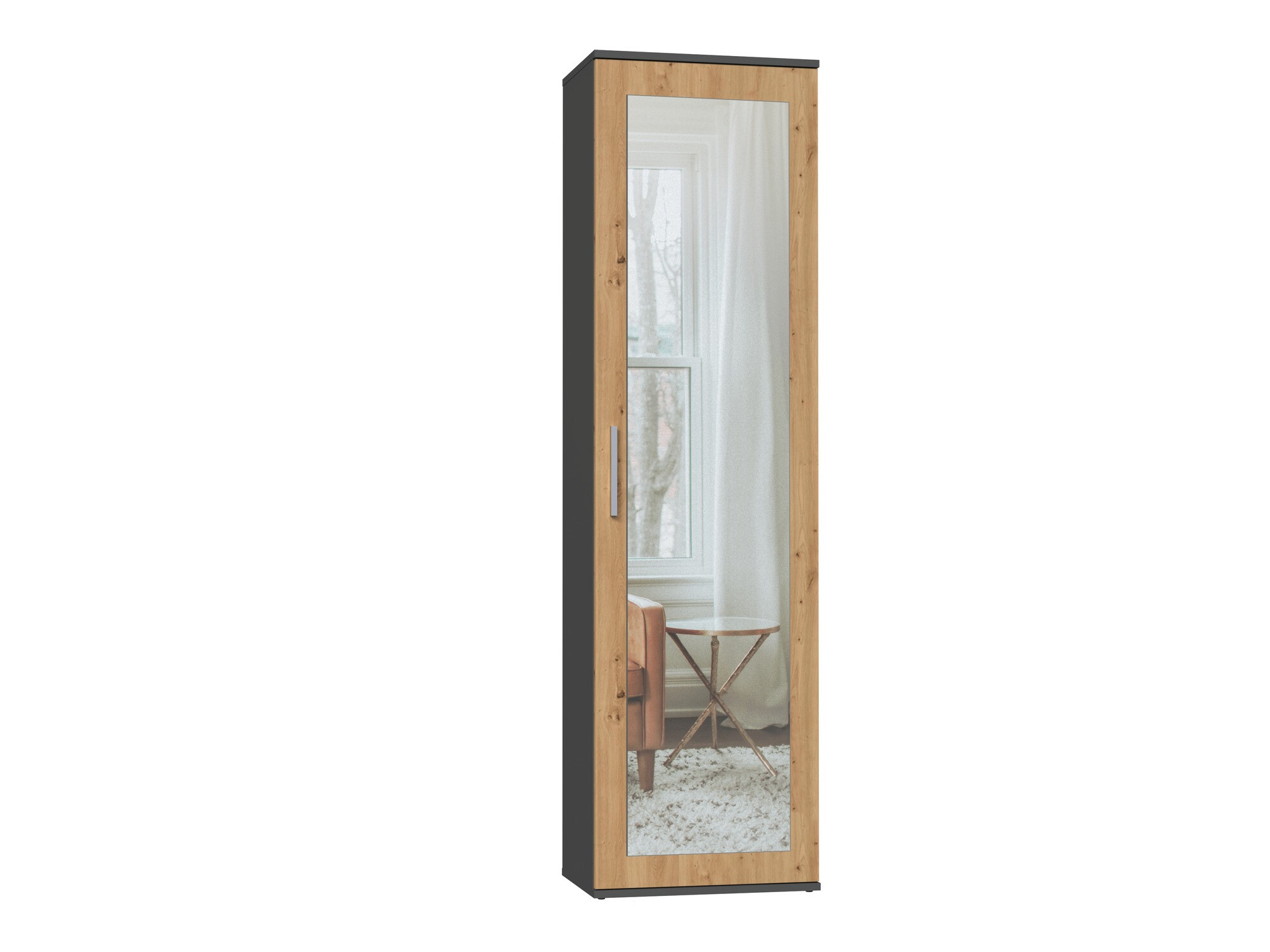 Armoire Mandeville 127 (Chêne Artisan + Anthracite)